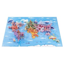 Janod - Children's educational puzzle 350 delar world