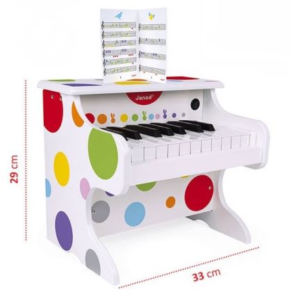 Janod - Elektroniskt piano CONFETTI 4xAA