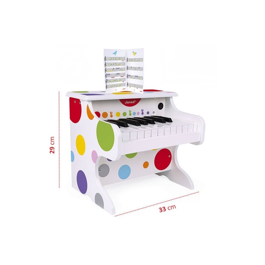 Janod - Elektroniskt piano CONFETTI 4xAA