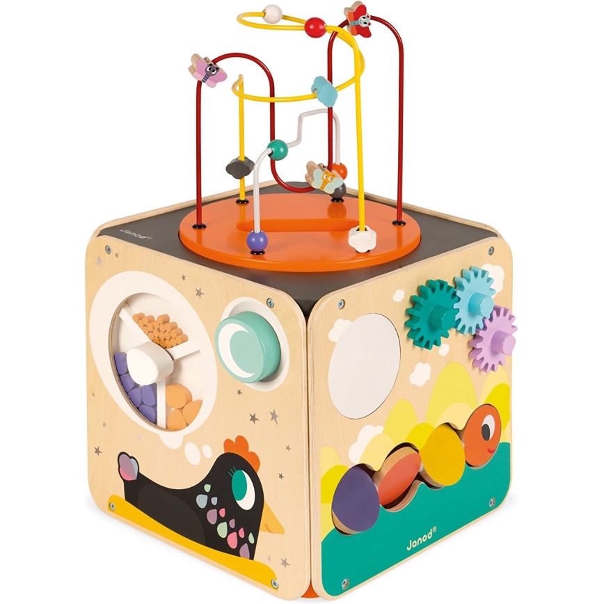 Janod - Interaktiv kub med labyrint MULTI ACTIVITY