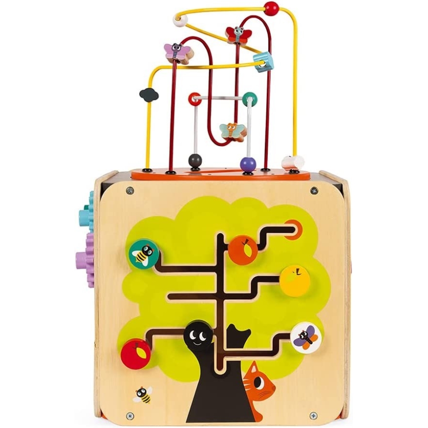 Janod - Interaktiv kub med labyrint MULTI ACTIVITY