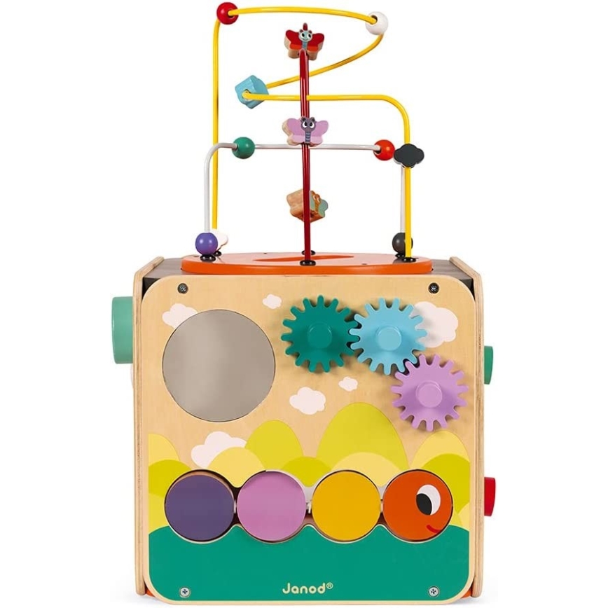 Janod - Interaktiv kub med labyrint MULTI ACTIVITY