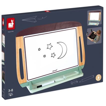 Janod - Magnetisk skrivtavla för bord, grön/brun