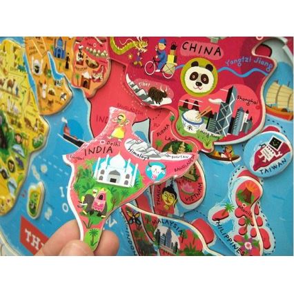 Janod - Magnetisk världskarta på engelska