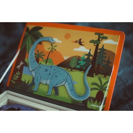Janod - Magnetiskt interaktivt set MAGNETIBOOK dinosaurier