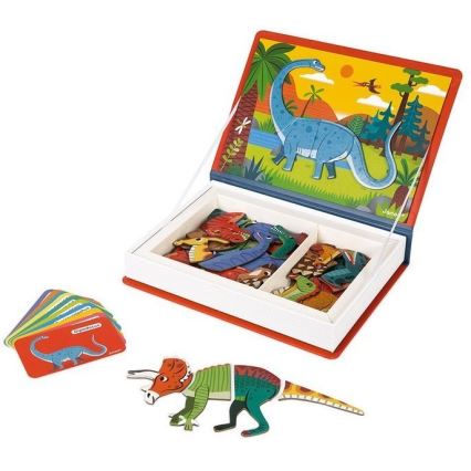 Janod - Magnetiskt interaktivt set MAGNETIBOOK dinosaurier