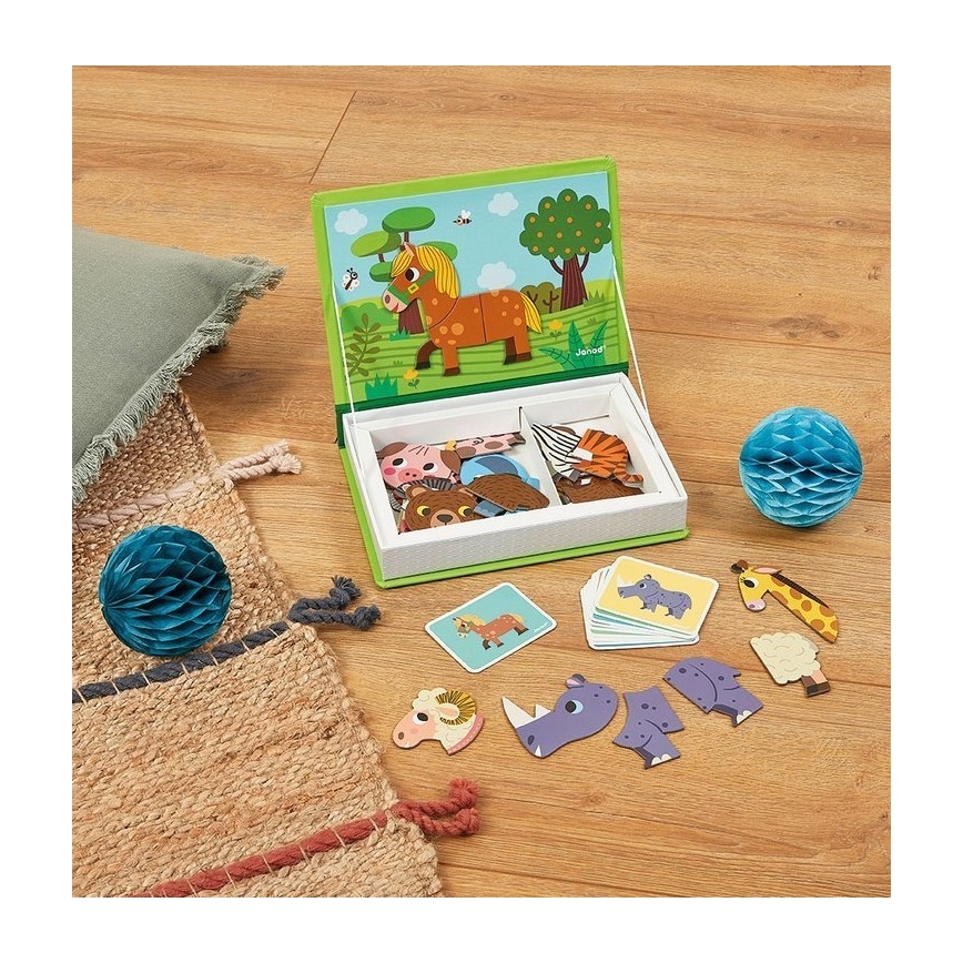 Janod - Magnetiskt interaktivt set MAGNETIBOOK djur