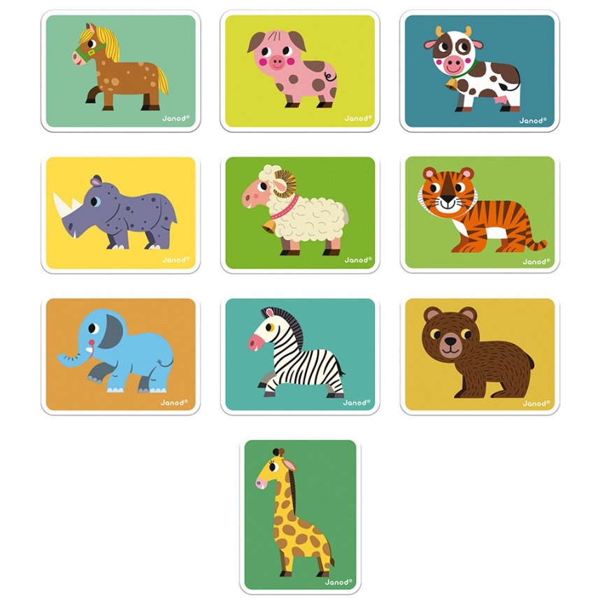 Janod - Magnetiskt interaktivt set MAGNETIBOOK djur