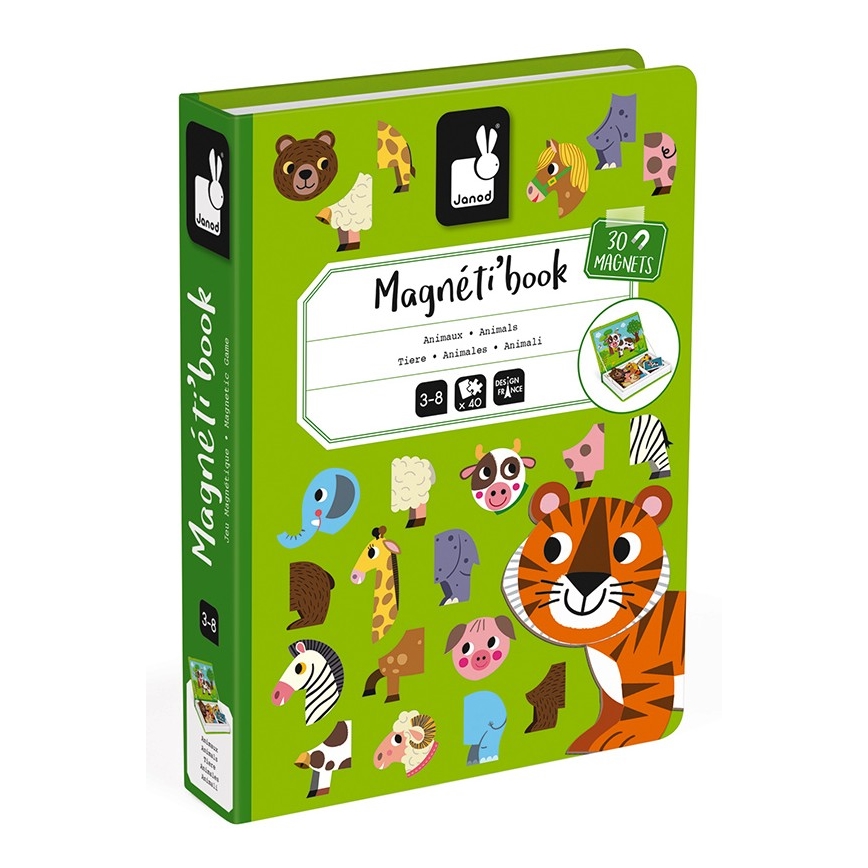 Janod - Magnetiskt interaktivt set MAGNETIBOOK djur