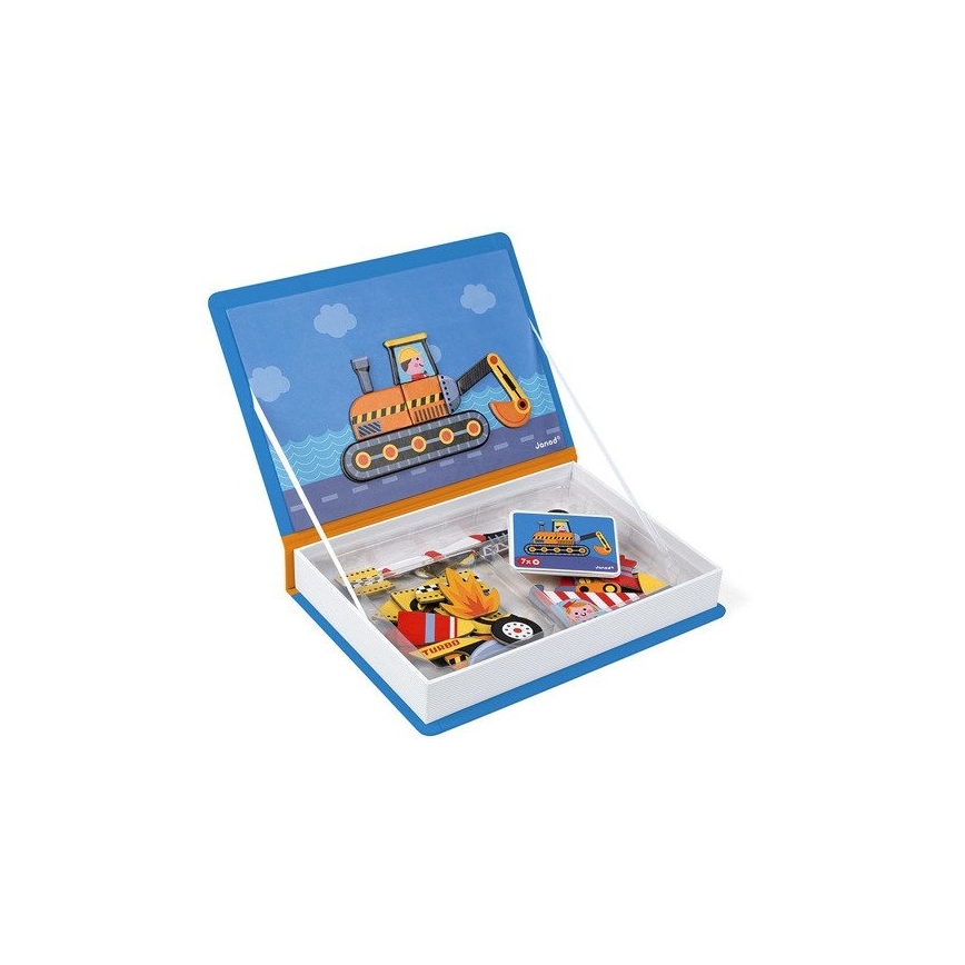 Janod - Magnetiskt interaktivt set MAGNETIBOOK transportmedel