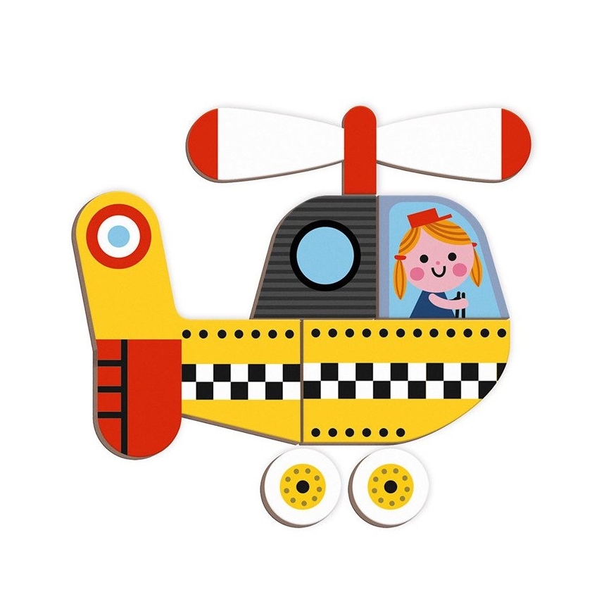 Janod - Magnetiskt interaktivt set MAGNETIBOOK transportmedel