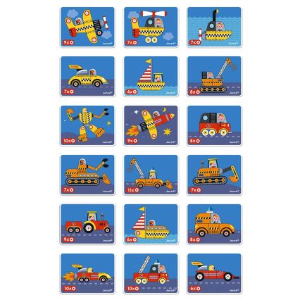 Janod - Magnetiskt interaktivt set MAGNETIBOOK transportmedel