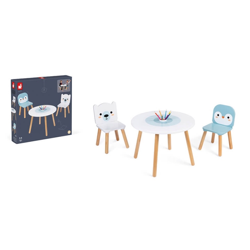 Janod - Träbord med stolar
