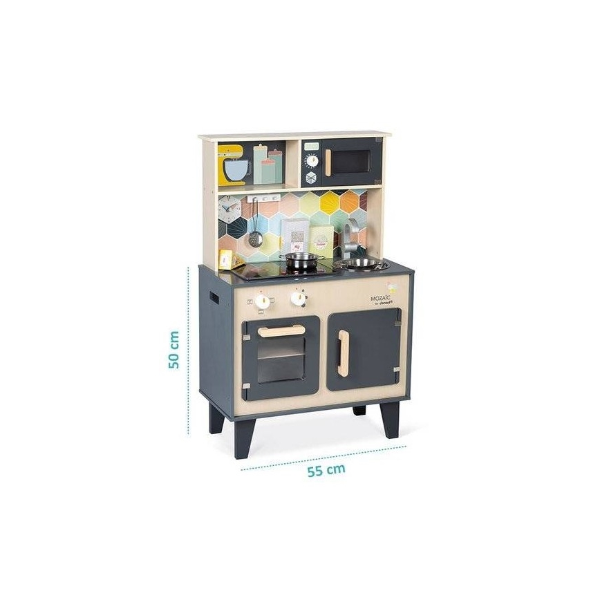 Janod - Träkök med LED-spis MOZAIC 2xLR6