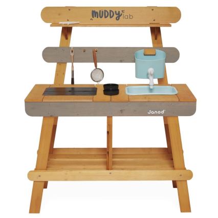 Janod - Utomhus leksakskök i trä MUDDY LAB