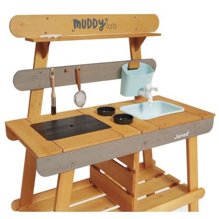 Janod - Utomhus leksakskök i trä MUDDY LAB