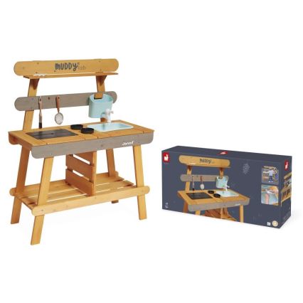 Janod - Utomhus leksakskök i trä MUDDY LAB