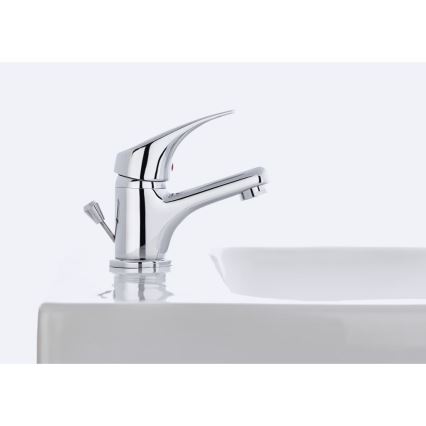 JIKA H3111N10041111 - Tvättställsblandare med bottenventil och överfyllnad TALAS 12,3 cm blank krom