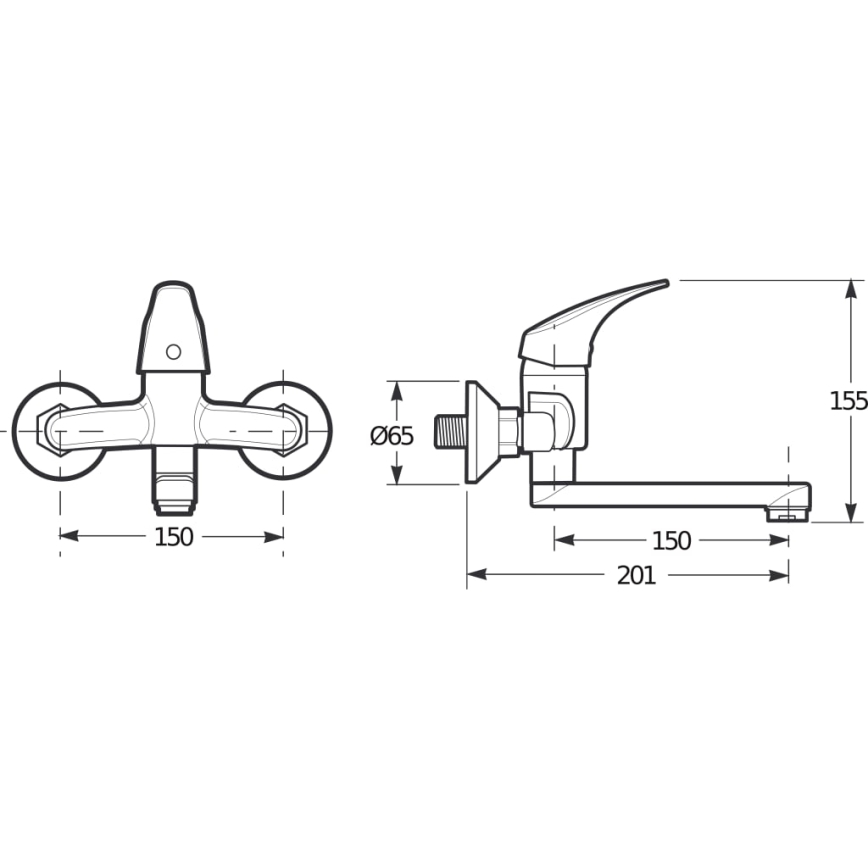 JIKA H3111N70042201 - Tvättställsblandare TALAS 15,5 cm blank krom