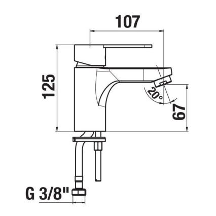 JIKA H3111Z10041101 - Tvättställsblandare LYRA 12,5 cm blank krom