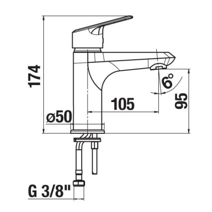 JIKA H3112E10041101 - Tvättställsblandare TALAS 17,4 cm blank krom