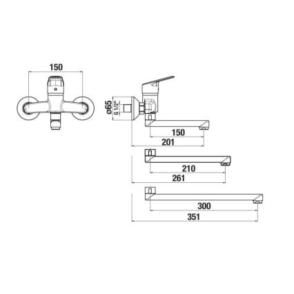 JIKA H3112E70042201 - Tvättställsblandare TALAS 15x20,1 cm blank krom