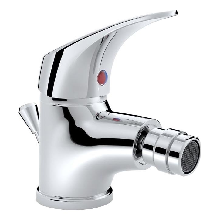JIKA H3411N10041111 - Bidettvättställsblandare med bottenventil utan överfyllnad TALAS 12,6 cm blank krom