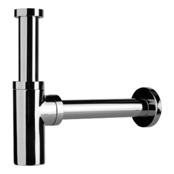 JIKA H3747100040001 - Rund tvättställssifon MIO i polerad krom