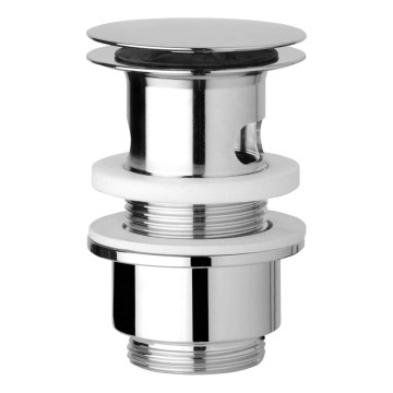 JIKA H3917100040001 - Tvättställsbottenventil CLICK-CLACK Ø 6,3 cm, blank krom