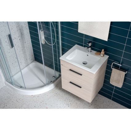 JIKA H4536021765141 - Badrumsskåp med tvättställ CUBE 60,7x65 cm i ask