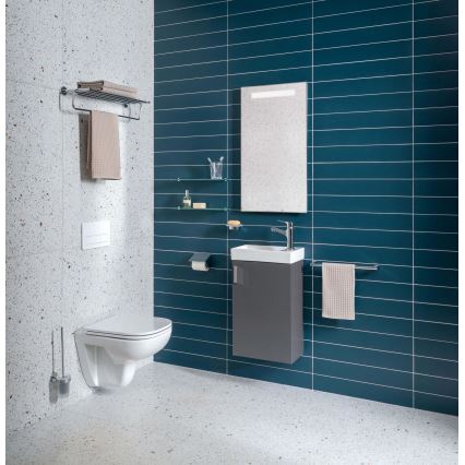 JIKA H45J5111753011 - Badrumsskåp med handfat PETIT 58,5x38,6 cm grå