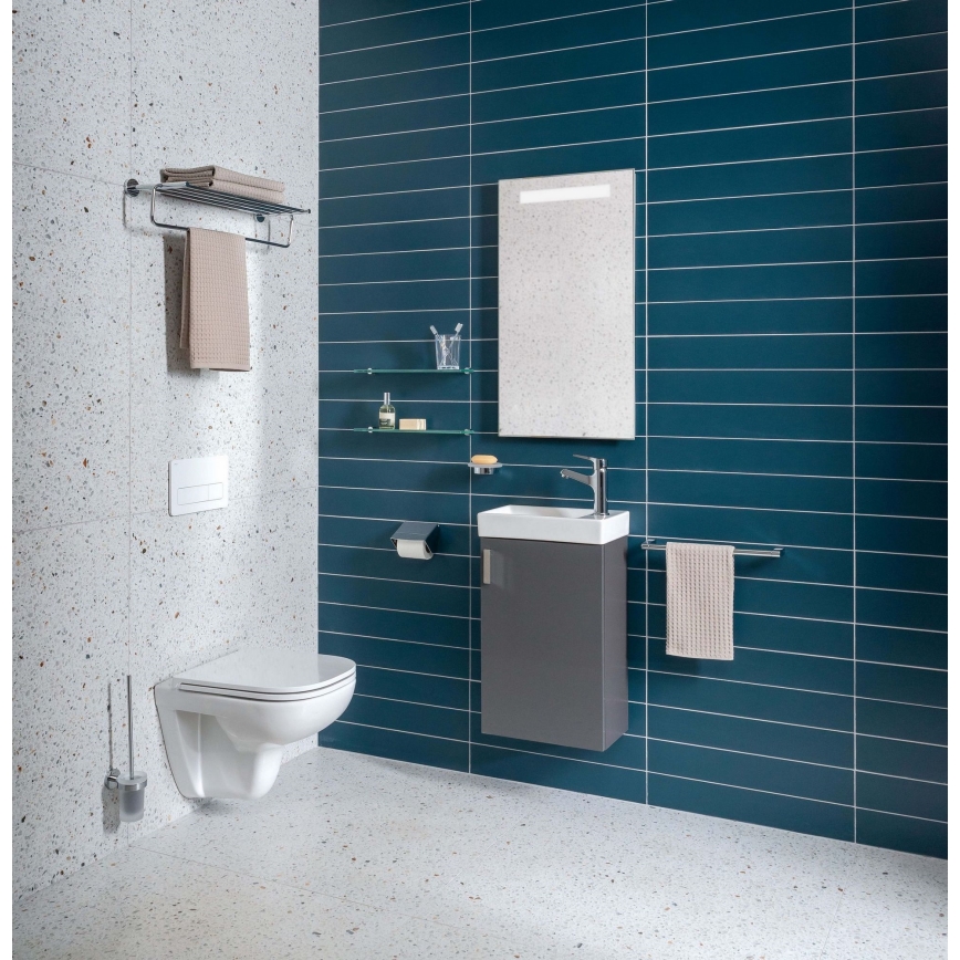 JIKA H45J5111753011 - Badrumsskåp med handfat PETIT 58,5x38,6 cm grå