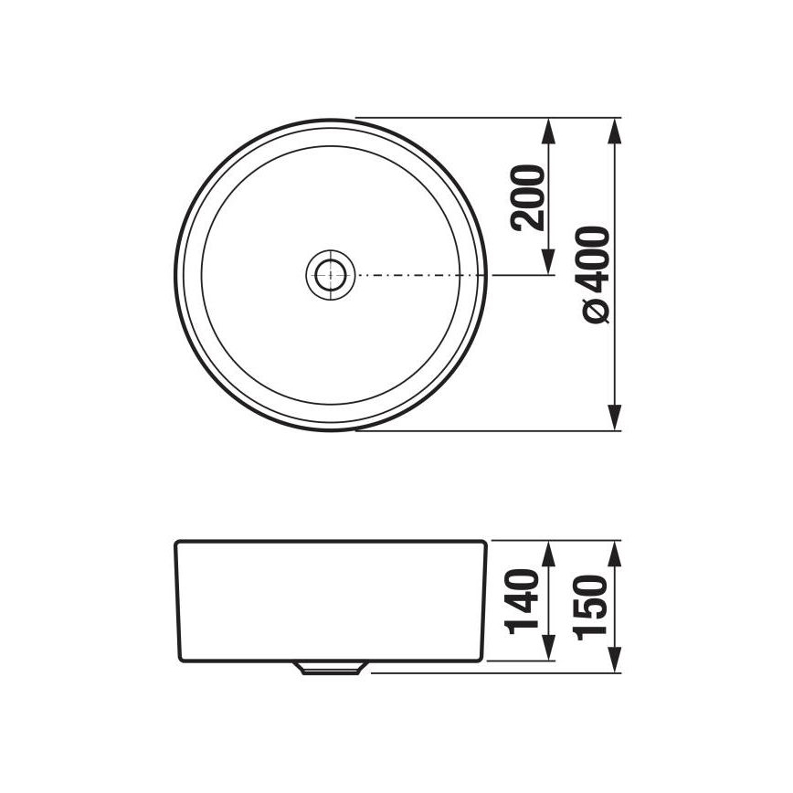 JIKA H8184200001121 - Bänkskål CUBITO Ø 40 cm keramik/vit