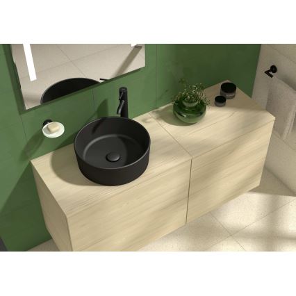 JIKA H8184207161121 - Bänkskål CUBITO Ø 40 cm keramik/matt svart