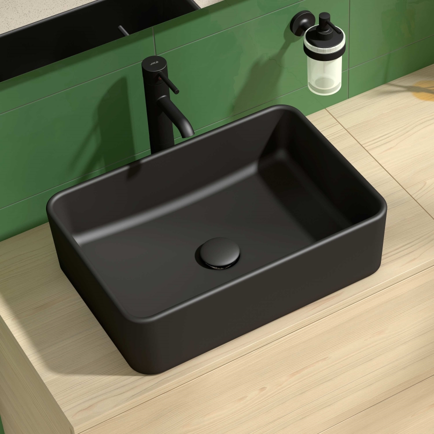 JIKA H8184237161121 - Bänkskål CUBITO 50x35 cm keramik/matt svart