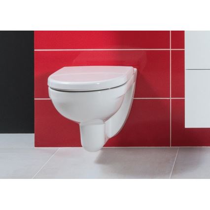 JIKA H8663850000001- Vägghängd toalettstol LYRA keramik/vit + WC-sits LYRA duroplast/vit