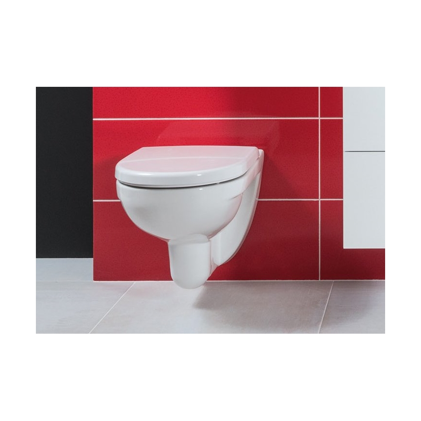 JIKA H8663850000001- Vägghängd toalettstol LYRA keramik/vit + WC-sits LYRA duroplast/vit