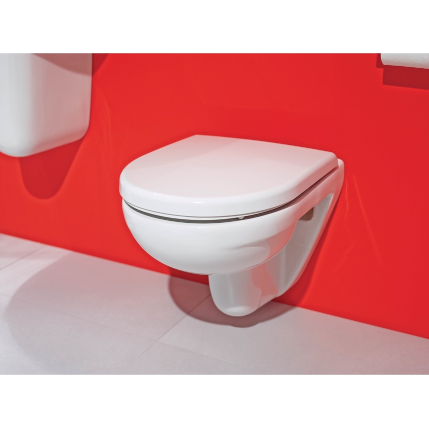 JIKA H8663850000001- Vägghängd toalettstol LYRA keramik/vit + WC-sits LYRA duroplast/vit