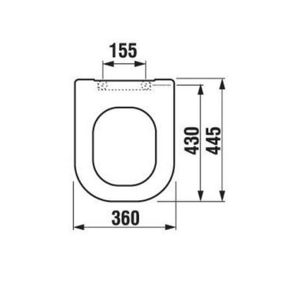 JIKA H8936103000631 - Toalettsits DEEP duroplast/vit