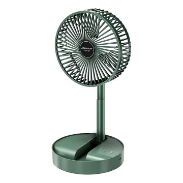 JOHNSON - Uppladdningsbar bordfläkt TORTUGA 5W/3,7V 1200 mAh Ø 16,5 cm grön
