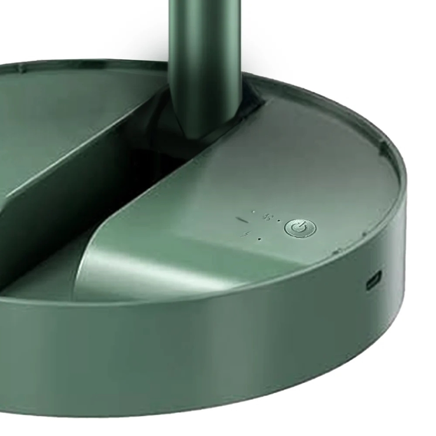 JOHNSON - Uppladdningsbar bordfläkt TORTUGA 5W/3,7V 1200 mAh Ø 16,5 cm grön