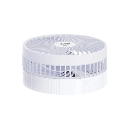 JOHNSON - Uppladdningsbar bordsfläkt GIRAFFA 5W/3,7V 1200 mAh Ø 20 cm vit