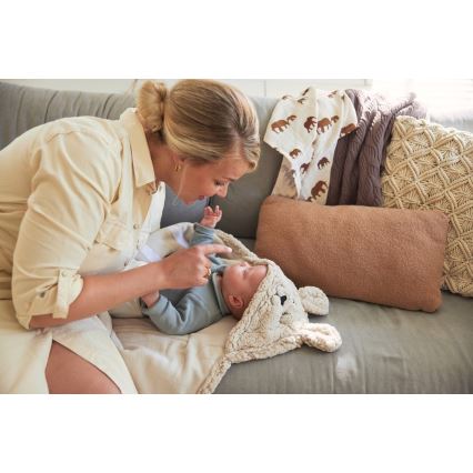 Jollein - Inlindningsfilt fleece Bunny 100x105 cm Nougat