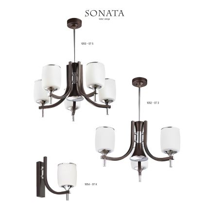 Jupiter 1052 - ST3 - Hängande Ljuskrona SONATA 3xE27/60W/230V