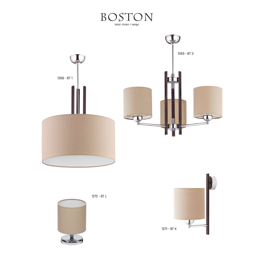 JUPITER 1272-BTL - Bordslampa BOSTON 1xE27/60W