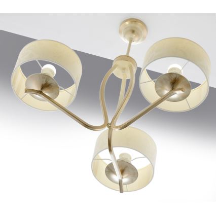 JUPITER 1274-KS3E - Taklampa med stång KASZMIR 3xE27/60W