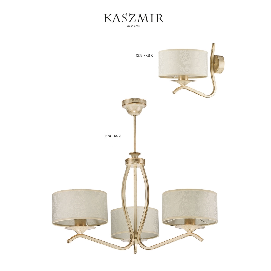 JUPITER 1274-KS3E - Taklampa med stång KASZMIR 3xE27/60W