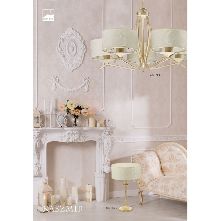 JUPITER 1275-KS5E - Taklampa KASZMIR 5xE27/60W