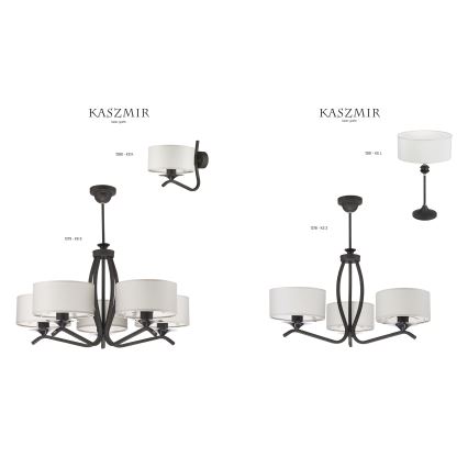 JUPITER 1281-KSLG - Bordslampa KASZMIR 1xE27/60W