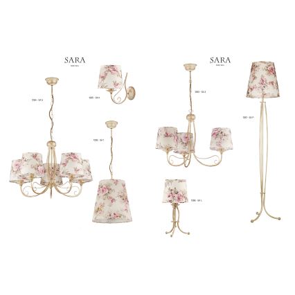 JUPITER 1282-SA1 - Hängande lampa SARA 1xE27/60W